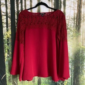 Roz& Ali red blouse